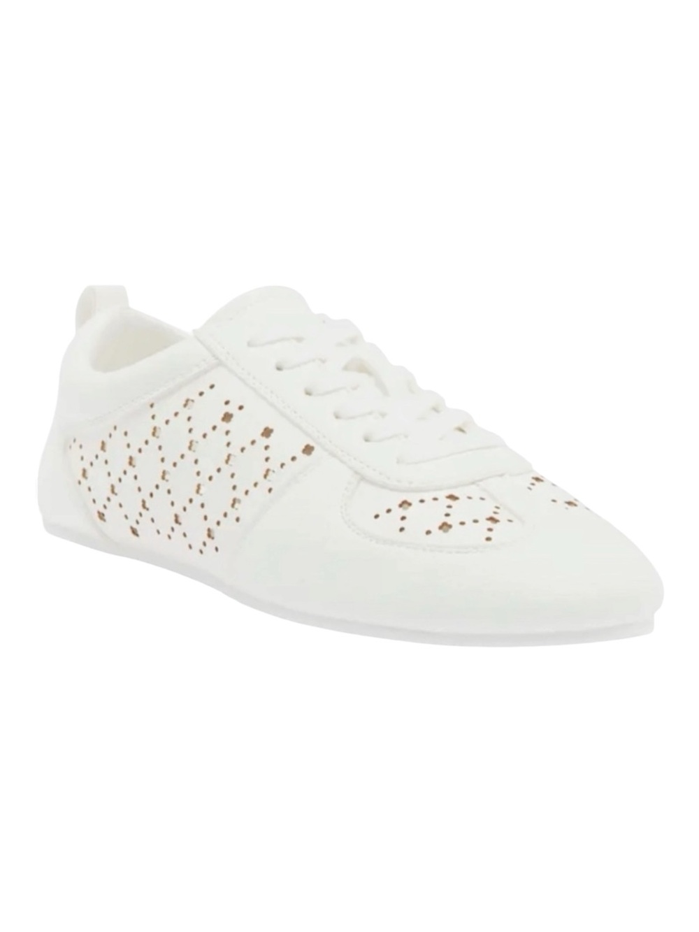 Splendid Women’s Sneakers White Laser Cut Low Top Lace Up Sporty T-Toe Size 6.5